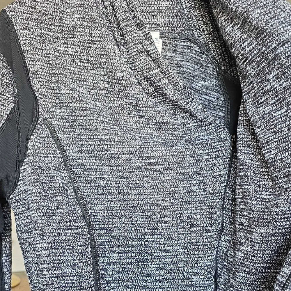 lululemon athletica Grey Heather and Black Athletic Zip Jacket